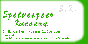 szilveszter kucsera business card